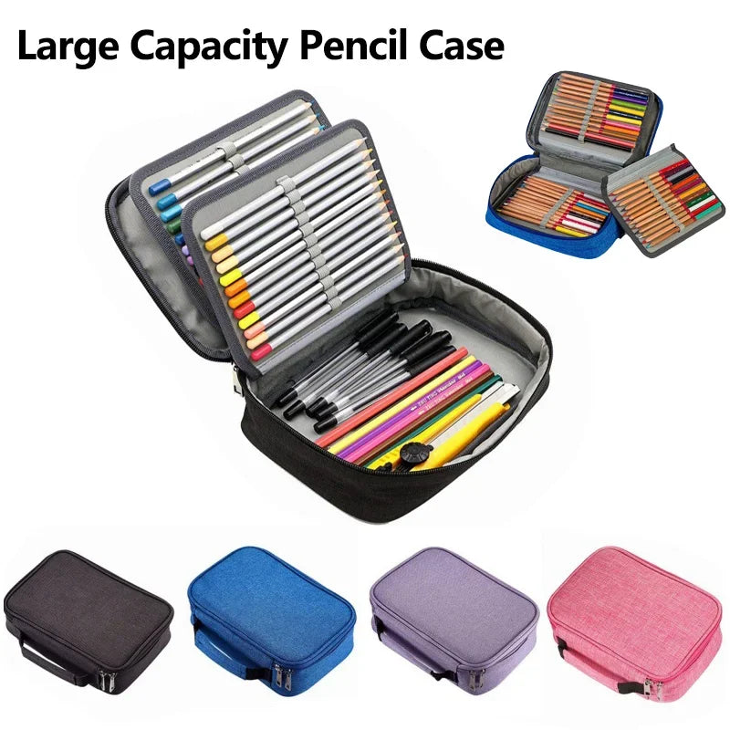 Buy The Best By Artsulli - Art is Long Life Short - Large Capacity Pencil Case for Students - Sketch Supplies Organizer Multi-Pocket Heavy
