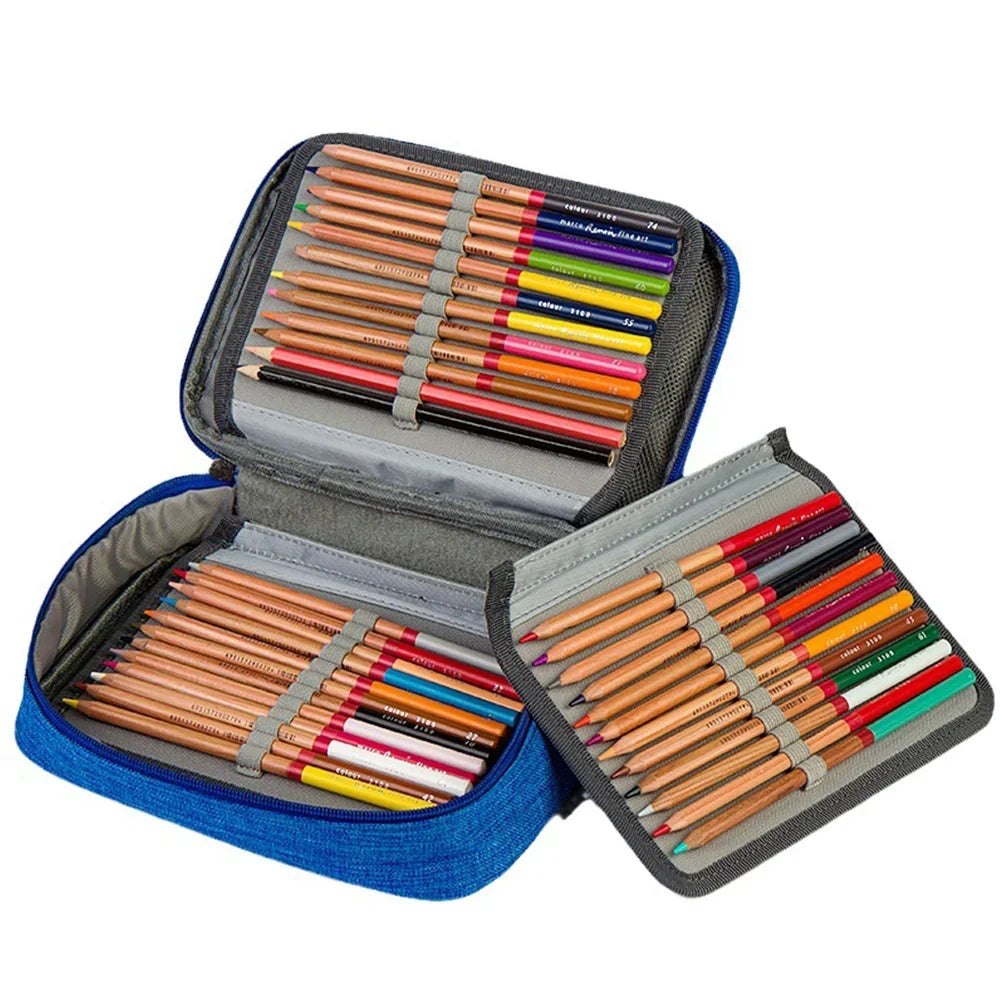 Buy The Best By Artsulli - Art is Long Life Short - Large Capacity Pencil Case for Students - Sketch Supplies Organizer Multi-Pocket Heavy