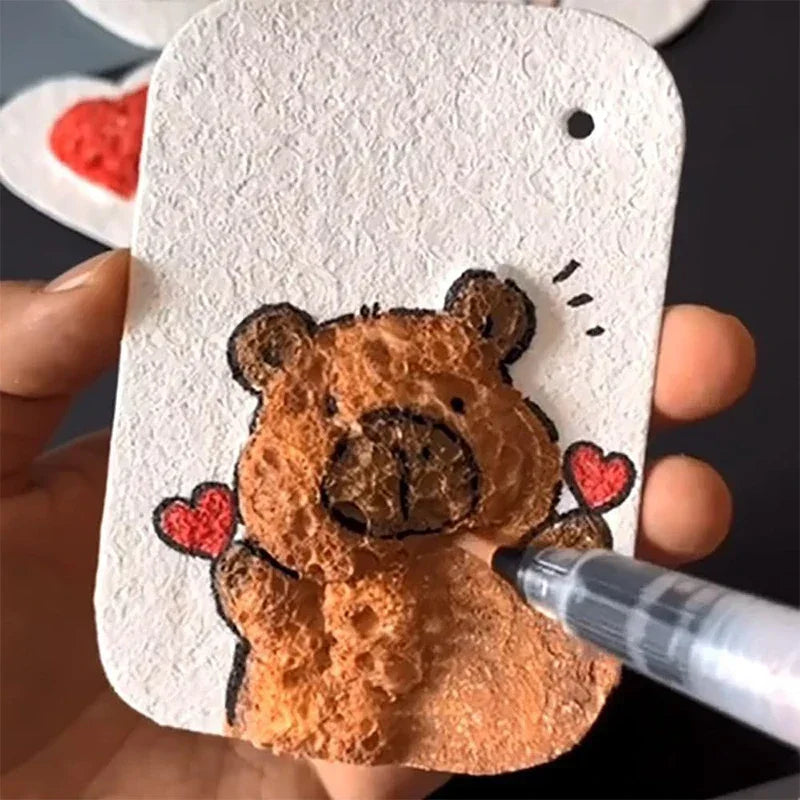 Buy The Best By Artsulli - Art is Long Life Short - Magic Puffy Paint 3D Drawing Canvas Sponge Texture Painting Kit DIY Bubble Pens