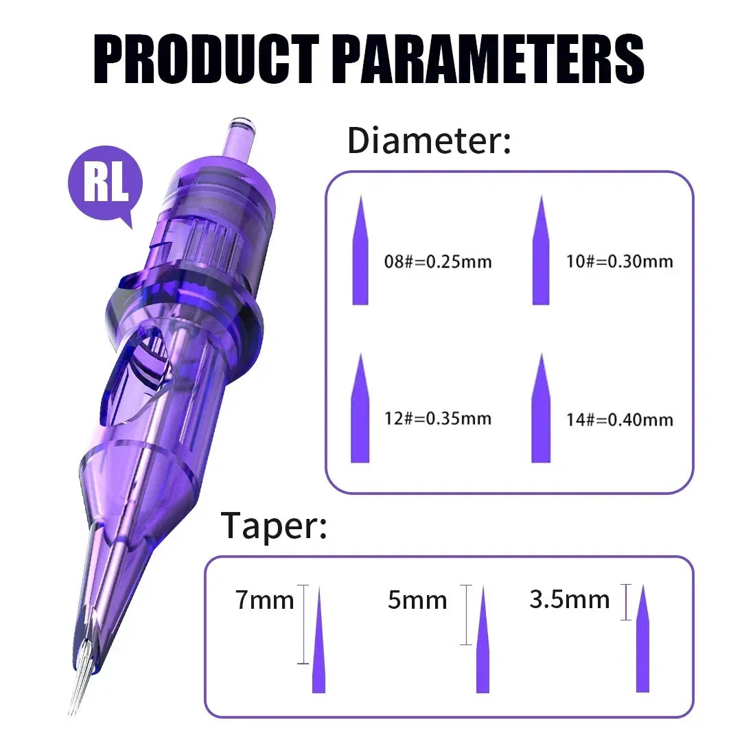 Buy The Best By Artsulli - Art is Long Life Short - Mast Pro Tattoo Cartridge Needles RL 20 Pcs Disposable Permanent Makeup or Body