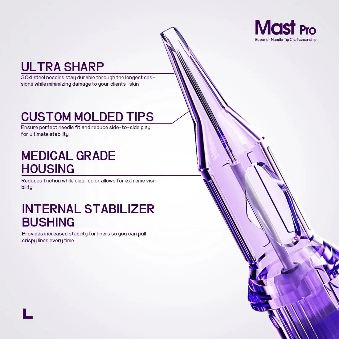 Buy The Best By Artsulli - Art is Long Life Short - Mast Pro Tattoo Cartridge Needles RL 20 Pcs Disposable Permanent Makeup or Body