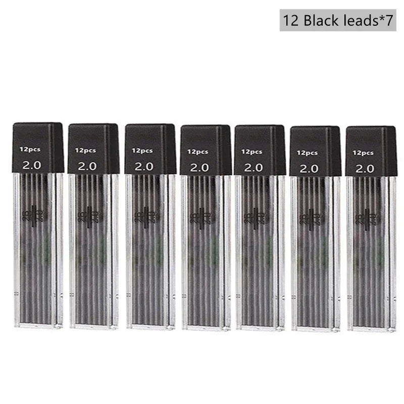 Buy The Best By Artsulli - Art is Long Life Short - Mechanical Pencil Set 2.0 mm with 2B Black/Colors Lead Refill For Writing Sketching