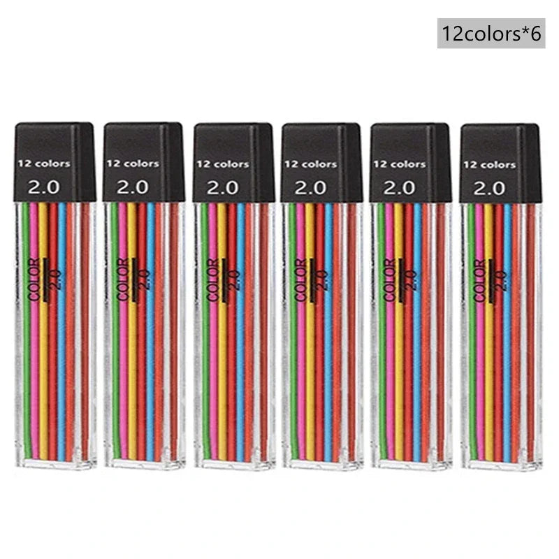 Buy The Best By Artsulli - Art is Long Life Short - Mechanical Pencil Set 2.0 mm with 2B Black/Colors Lead Refill For Writing Sketching