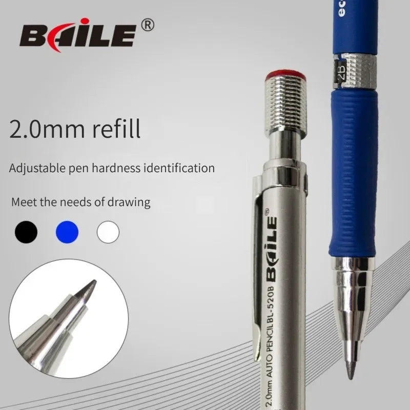 Buy The Best By Artsulli - Art is Long Life Short - Mechanical Pencil Set 2.0 mm with 2B Black/Colors Lead Refill For Writing Sketching