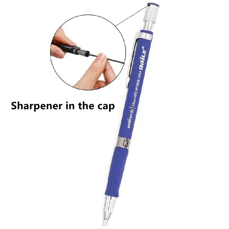Buy The Best By Artsulli - Art is Long Life Short - Mechanical Pencil Set 2.0 mm with 2B Black/Colors Lead Refill For Writing Sketching