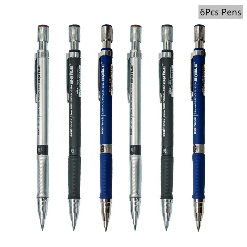 Buy The Best By Artsulli - Art is Long Life Short - Mechanical Pencil Set 2.0 mm with 2B Black/Colors Lead Refill For Writing Sketching