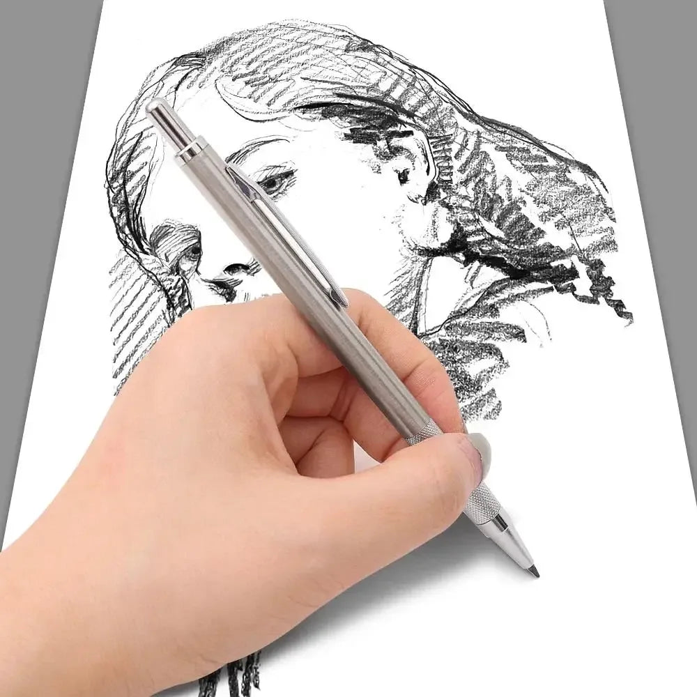 Buy The Best By Artsulli - Art is Long Life Short - Metal Mechanical Pencil 0.3/0.5/0.7/0.9/1.3/2.0mm Drawing Automatic Replacement HB