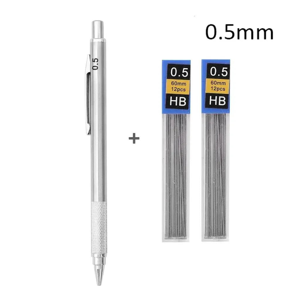 Buy The Best By Artsulli - Art is Long Life Short - Metal Mechanical Pencil 0.3/0.5/0.7/0.9/1.3/2.0mm Drawing Automatic Replacement HB