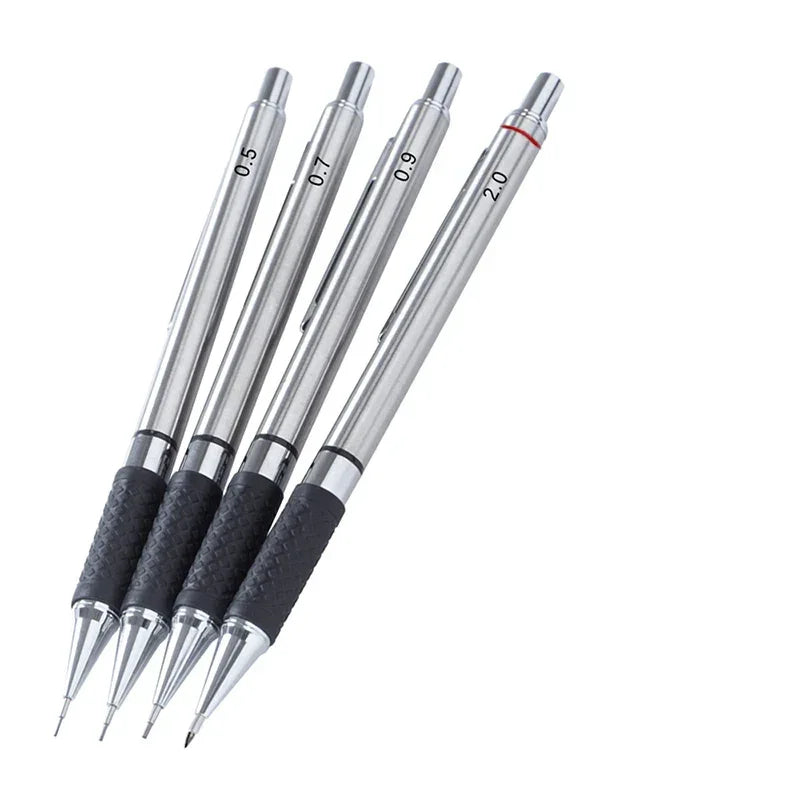Buy The Best By Artsulli - Art is Long Life Short - Metal Mechanical Pencil set with pencil grip Leads Drawing Student Office Supplies