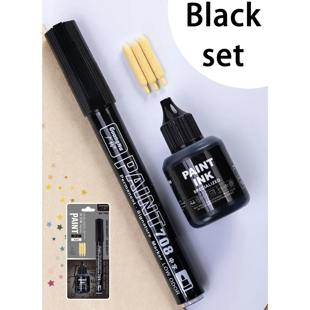 Buy The Best By Artsulli - Art is Long Life Short - Metallic Paint Marker Pens with Ink Set Gold Silver White Permanent 2mm Markers
