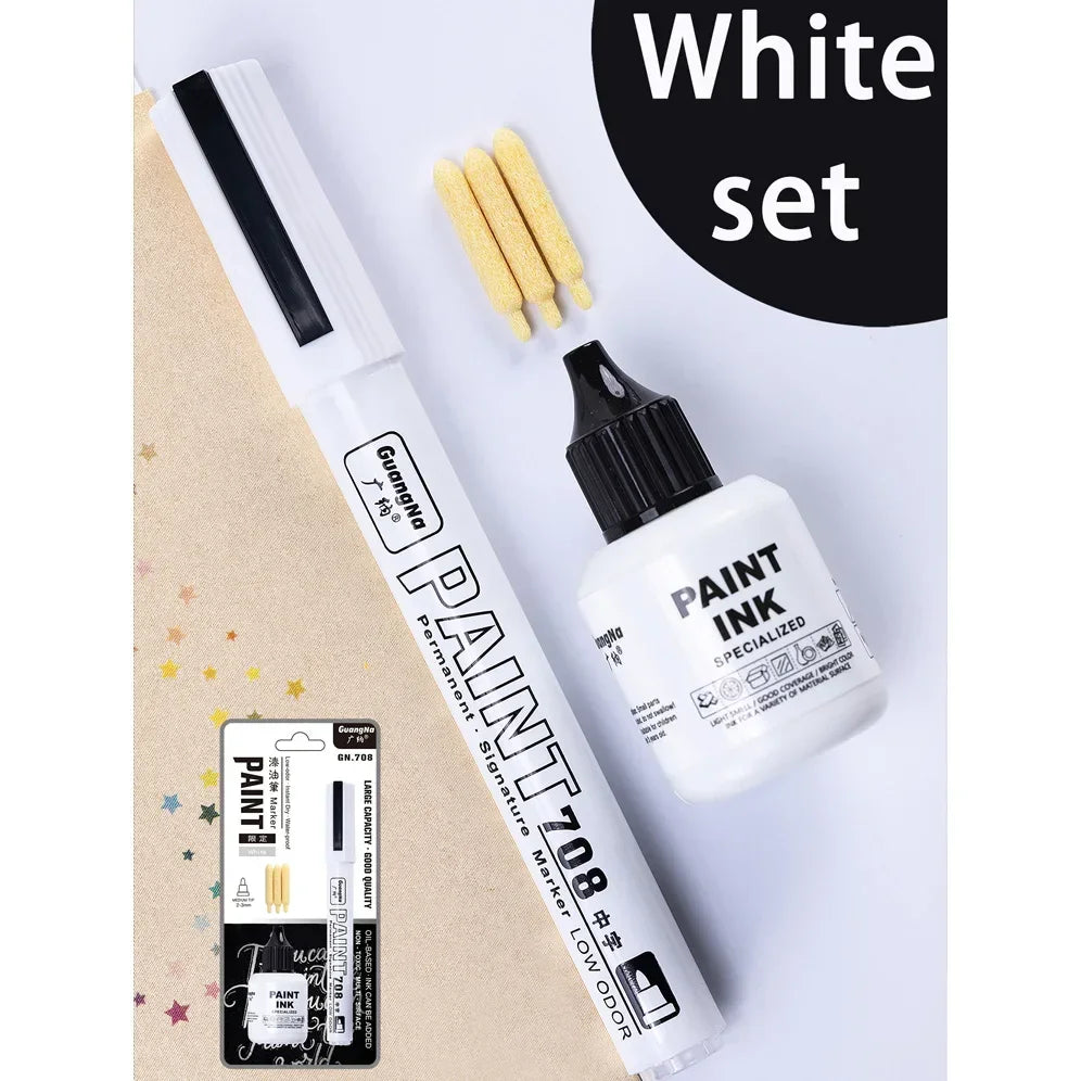 Buy The Best By Artsulli - Art is Long Life Short - Metallic Paint Marker Pens with Ink Set Gold Silver White Permanent 2mm Markers