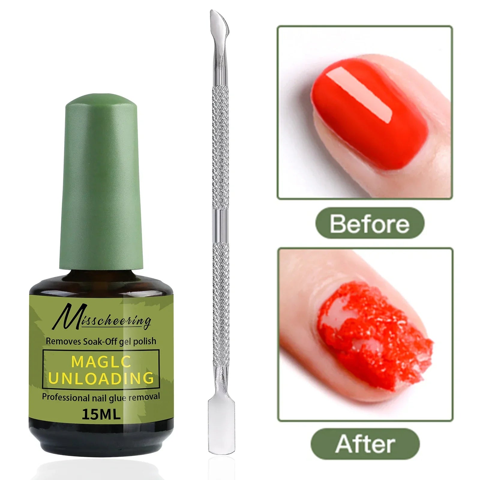 Buy The Best By Artsulli - Art is Long Life Short - Misscheering 15ml Magic Fast Nail Gel Polish Remover Clean UV Soak Off Semi Permanent