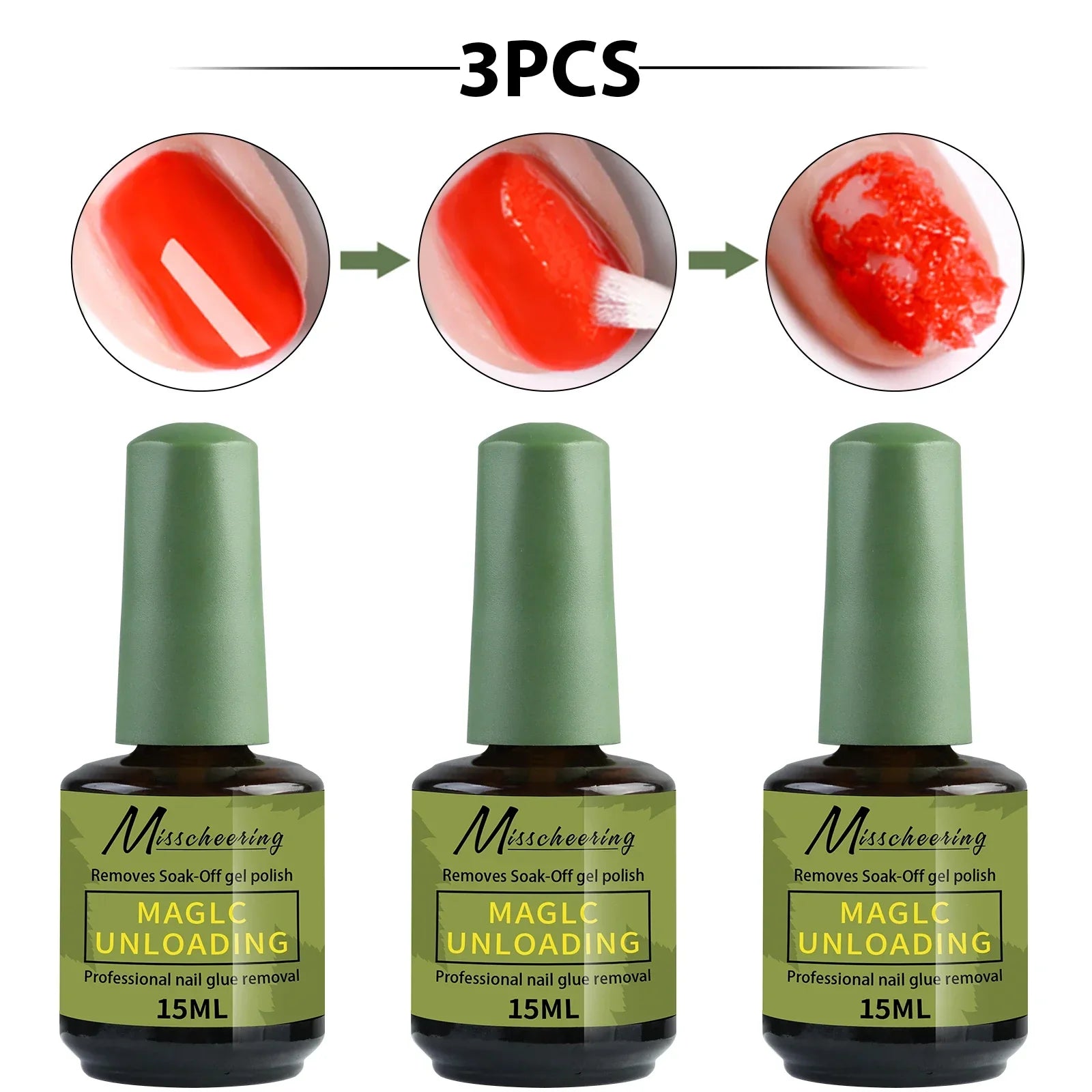 Buy The Best By Artsulli - Art is Long Life Short - Misscheering 15ml Magic Fast Nail Gel Polish Remover Clean UV Soak Off Semi Permanent