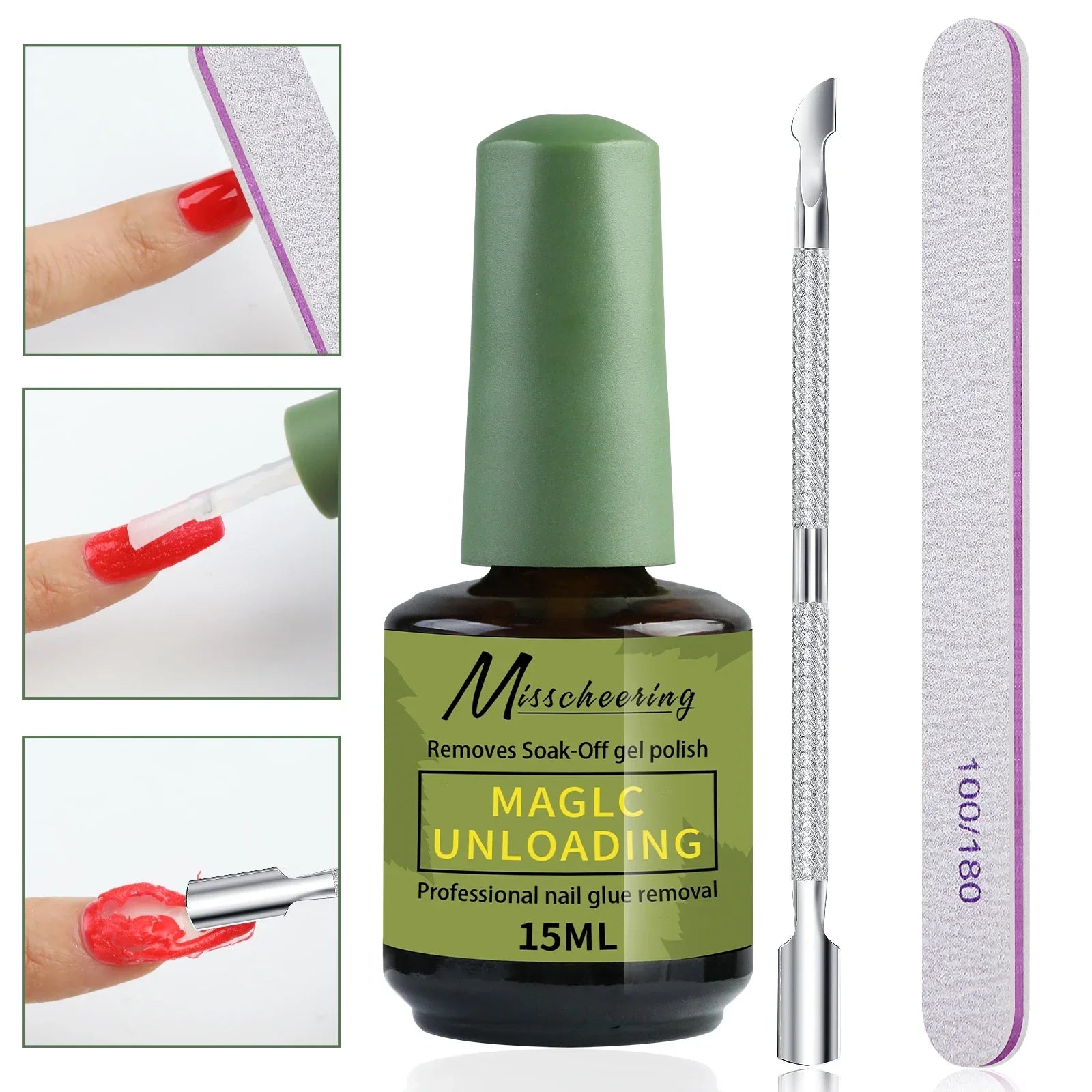 Buy The Best By Artsulli - Art is Long Life Short - Misscheering 15ml Magic Fast Nail Gel Polish Remover Clean UV Soak Off Semi Permanent