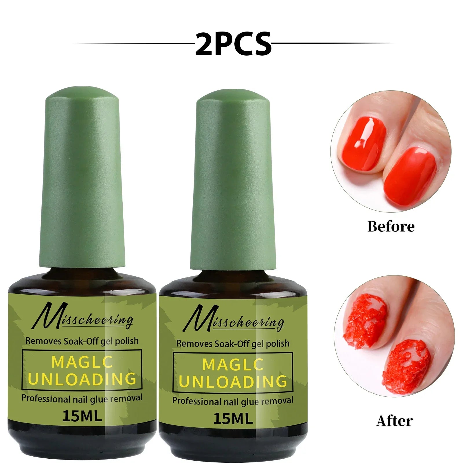Buy The Best By Artsulli - Art is Long Life Short - Misscheering 15ml Magic Fast Nail Gel Polish Remover Clean UV Soak Off Semi Permanent