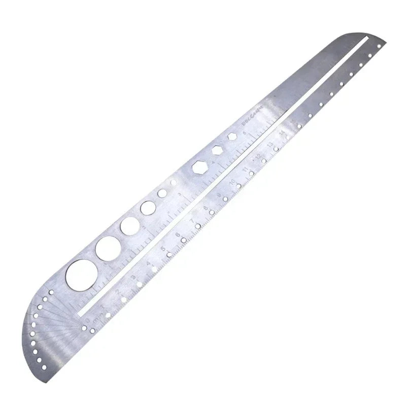 Buy The Best By Artsulli - Art is Long Life Short - Multifunctional Stainless Steel Angle Ruler Measurement Tool Kawaii School Supplies