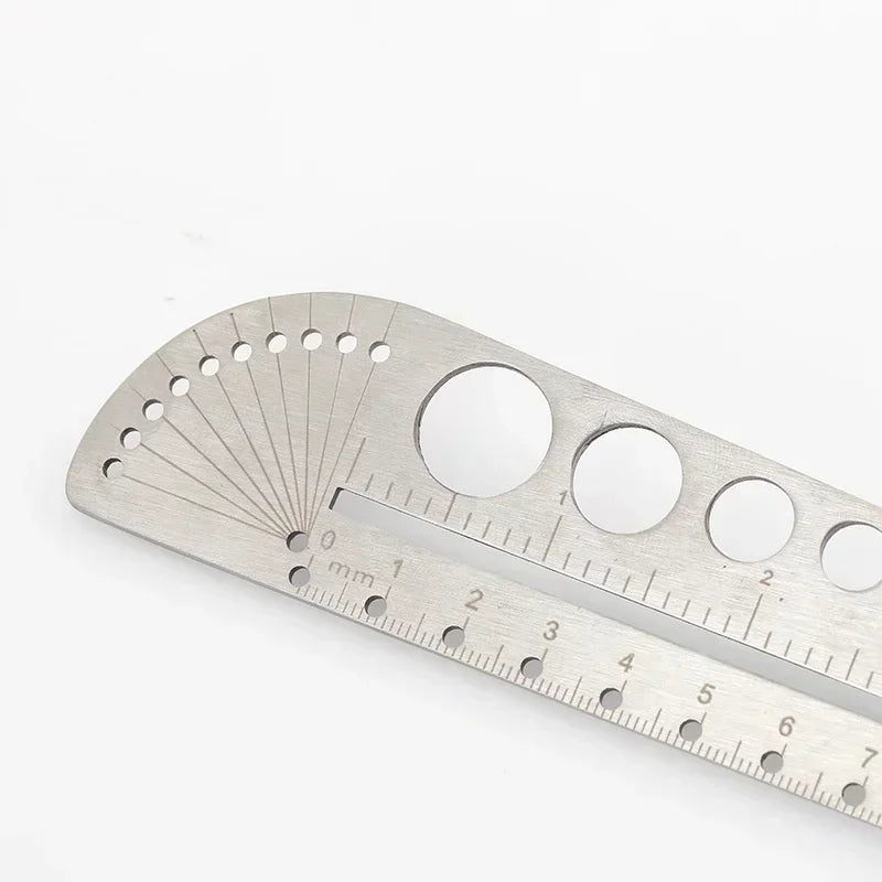 Buy The Best By Artsulli - Art is Long Life Short - Multifunctional Stainless Steel Angle Ruler Measurement Tool Kawaii School Supplies