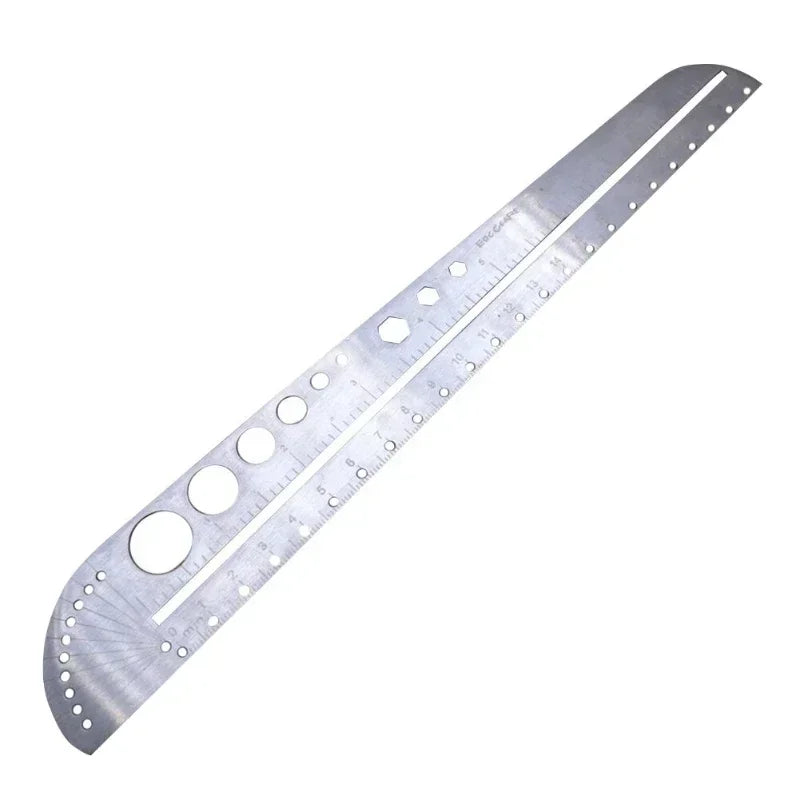 Buy The Best By Artsulli - Art is Long Life Short - Multifunctional Stainless Steel Angle Ruler Measurement Tool Kawaii School Supplies