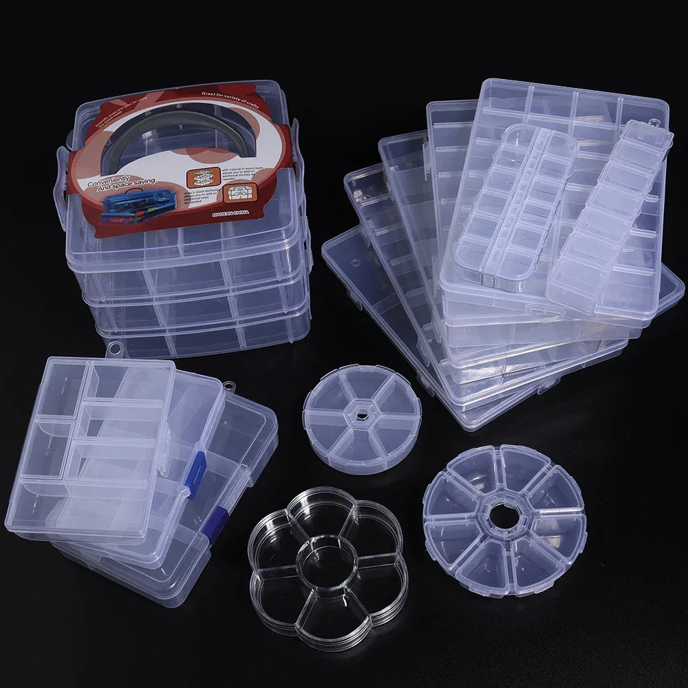 Buy The Best By Artsulli - Art is Long Life Short - Multiple Styles Multi Grids Plastic Box Compartment Storage Organizer for Beads DIY