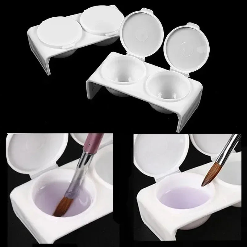 Buy The Best By Artsulli - Art is Long Life Short - Nail Double Hole Crystal Cup Mix Plastic 2 Pink White Tools Supplies - 2026