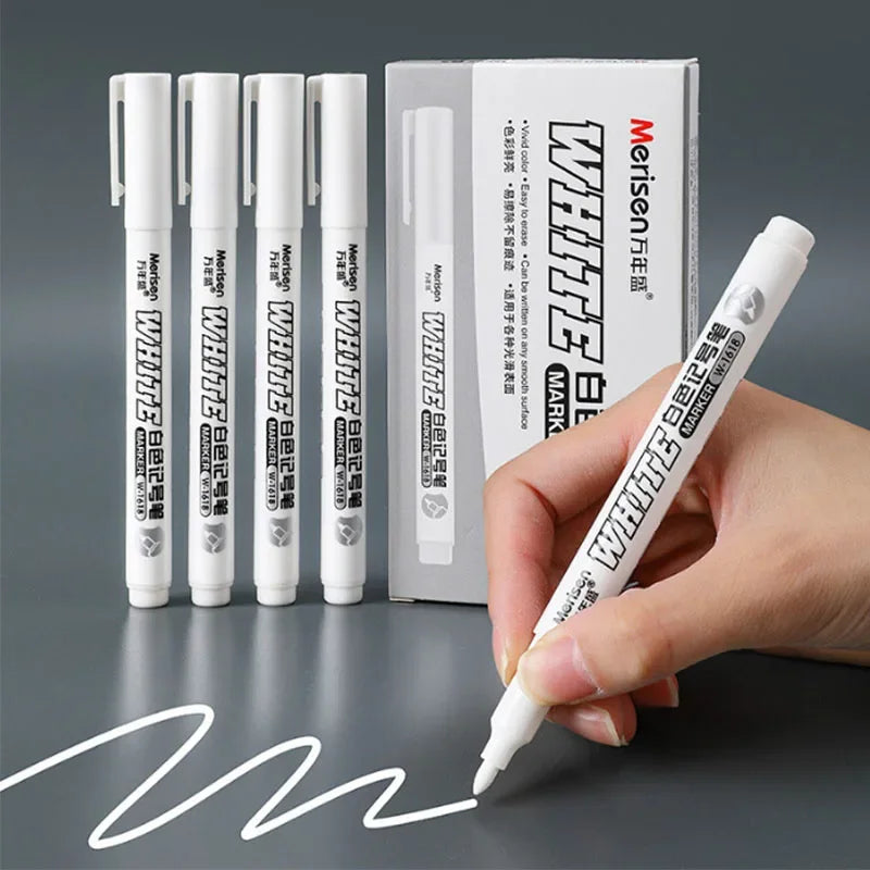 Buy The Best By Artsulli - Art is Long Life Short - New 1/2/3PCS Waterproof Metal Marker Permanent White Paint Pen Washing Painting