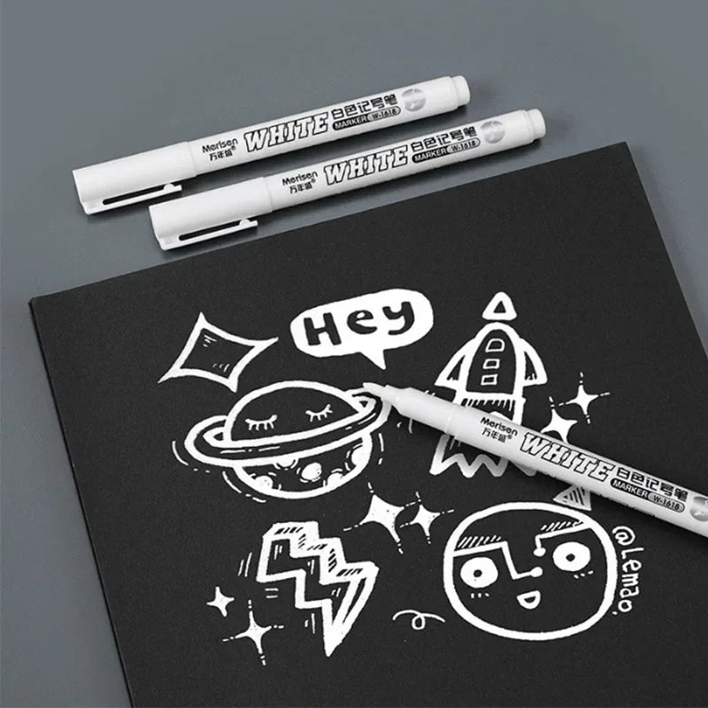 Buy The Best By Artsulli - Art is Long Life Short - New 1/2/3PCS Waterproof Metal Marker Permanent White Paint Pen Washing Painting