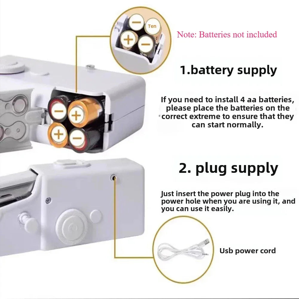 Buy The Best By Artsulli - Art is Long Life Short - New Hand Sewing Machine Portable Quick Handheld Tool Mini Electric Home DIY Apparel