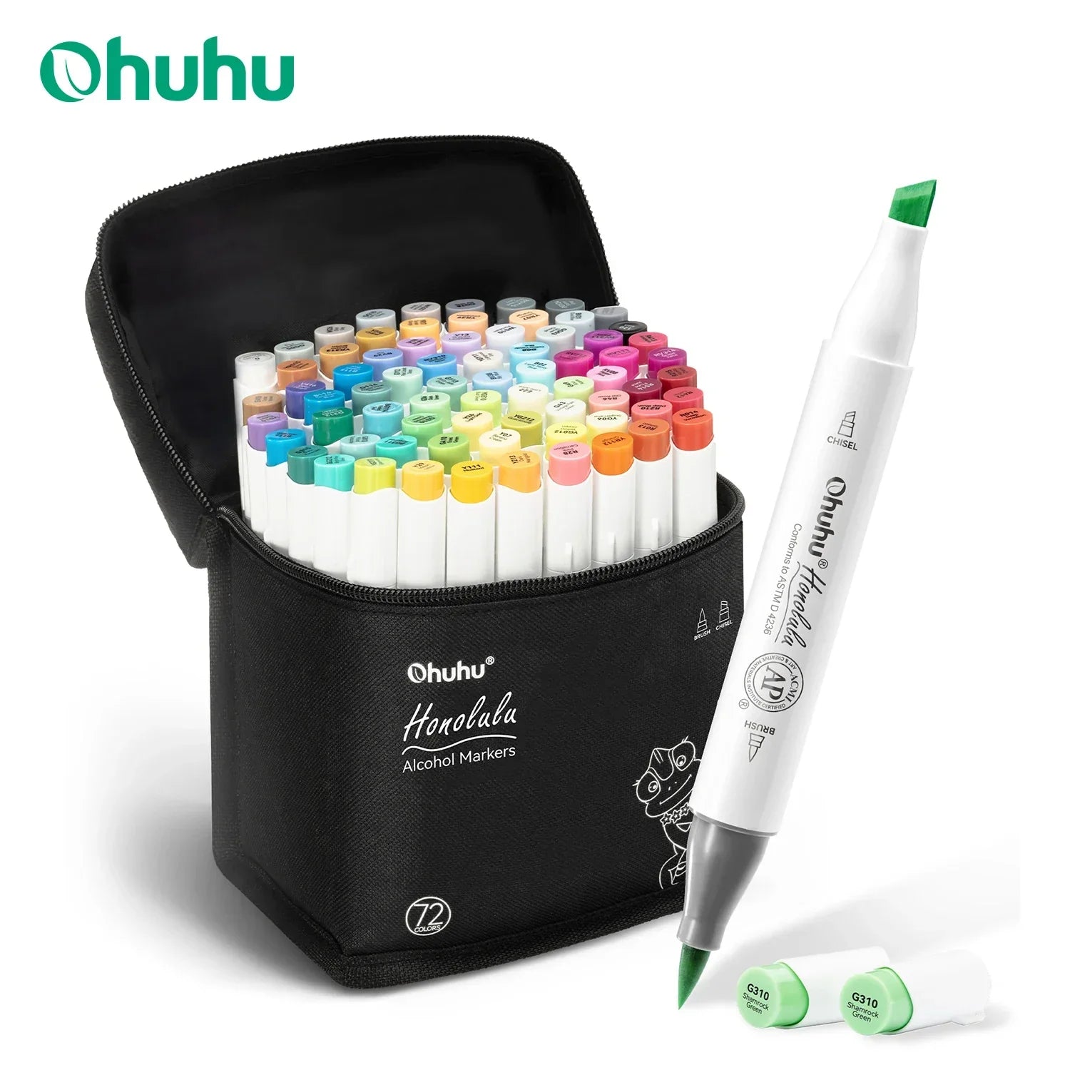 Buy The Best By Artsulli - Art is Long Life Short - Ohuhu Honolulu 72 Colors Marker Pen Set Alcohol Markers Refillable Dual Tips Sketching