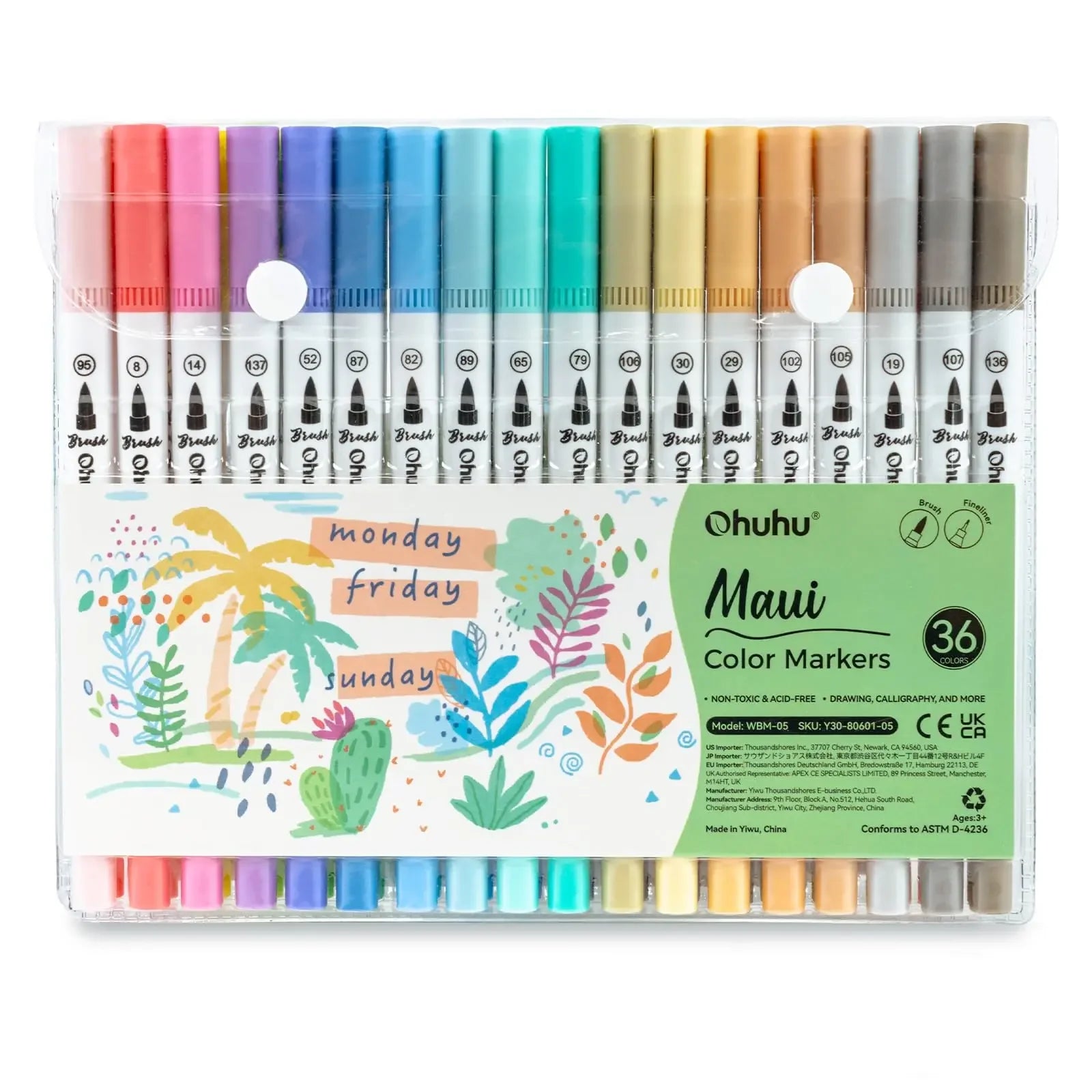 Buy The Best By Artsulli - Art is Long Life Short - Ohuhu Markers Dual Tips Line Marker Set WaterColor Pen Coloring Water Color Brush