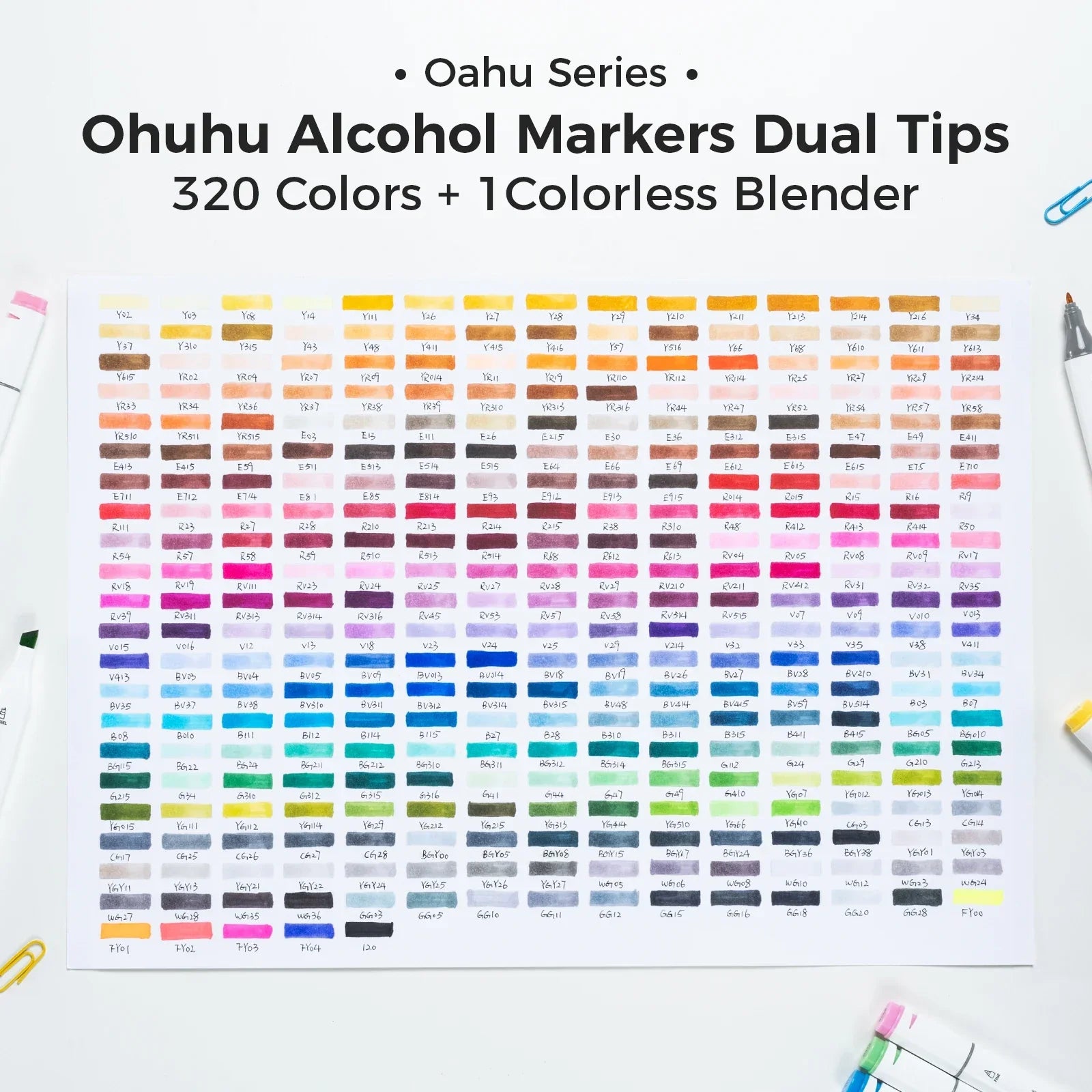 Buy The Best By Artsulli - Art is Long Life Short - Ohuhu Oahu 320 Colors Marker Pen Set Alcohol Markers Dual Tips Felt Sketching Drawing