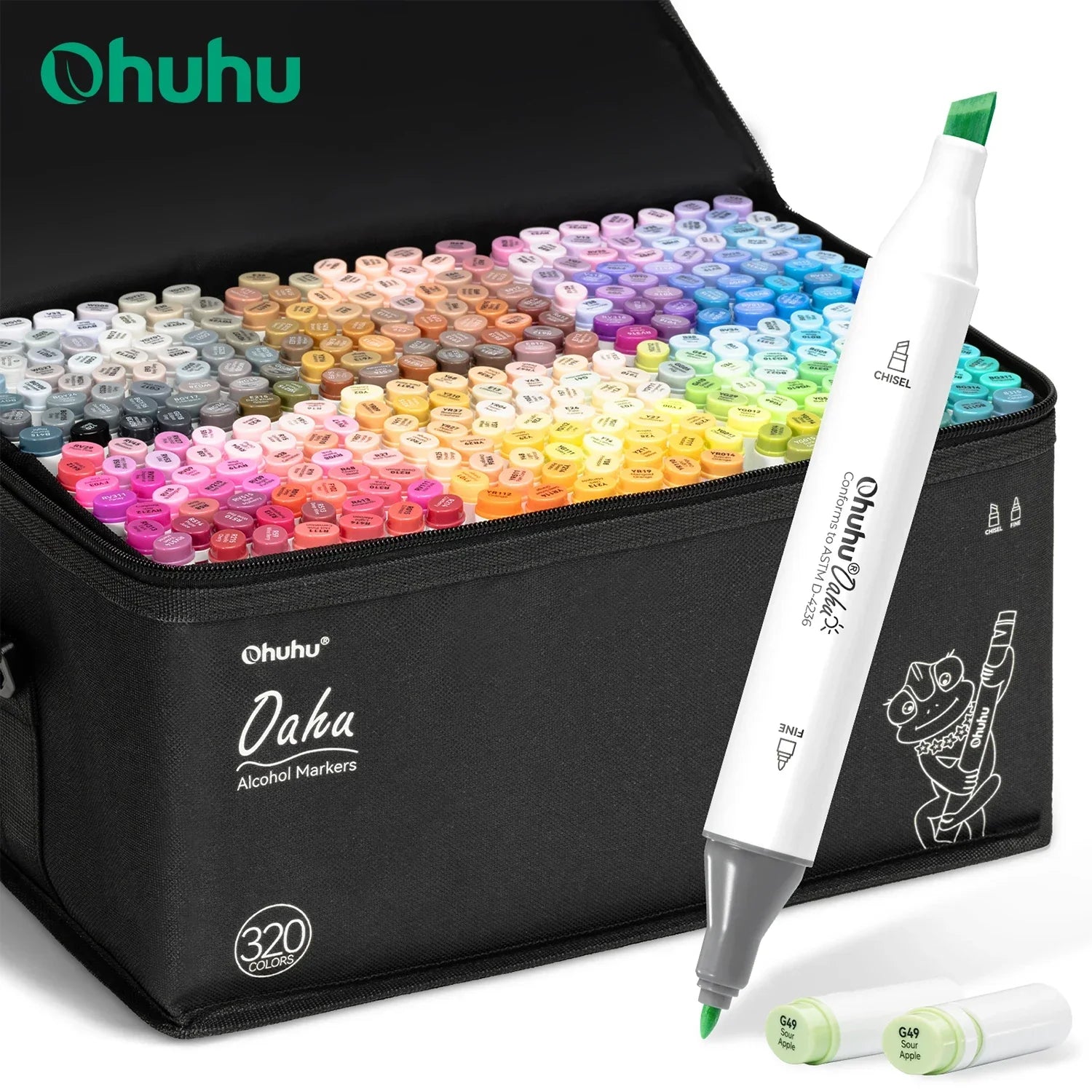 Buy The Best By Artsulli - Art is Long Life Short - Ohuhu Oahu 320 Colors Marker Pen Set Alcohol Markers Dual Tips Felt Sketching Drawing