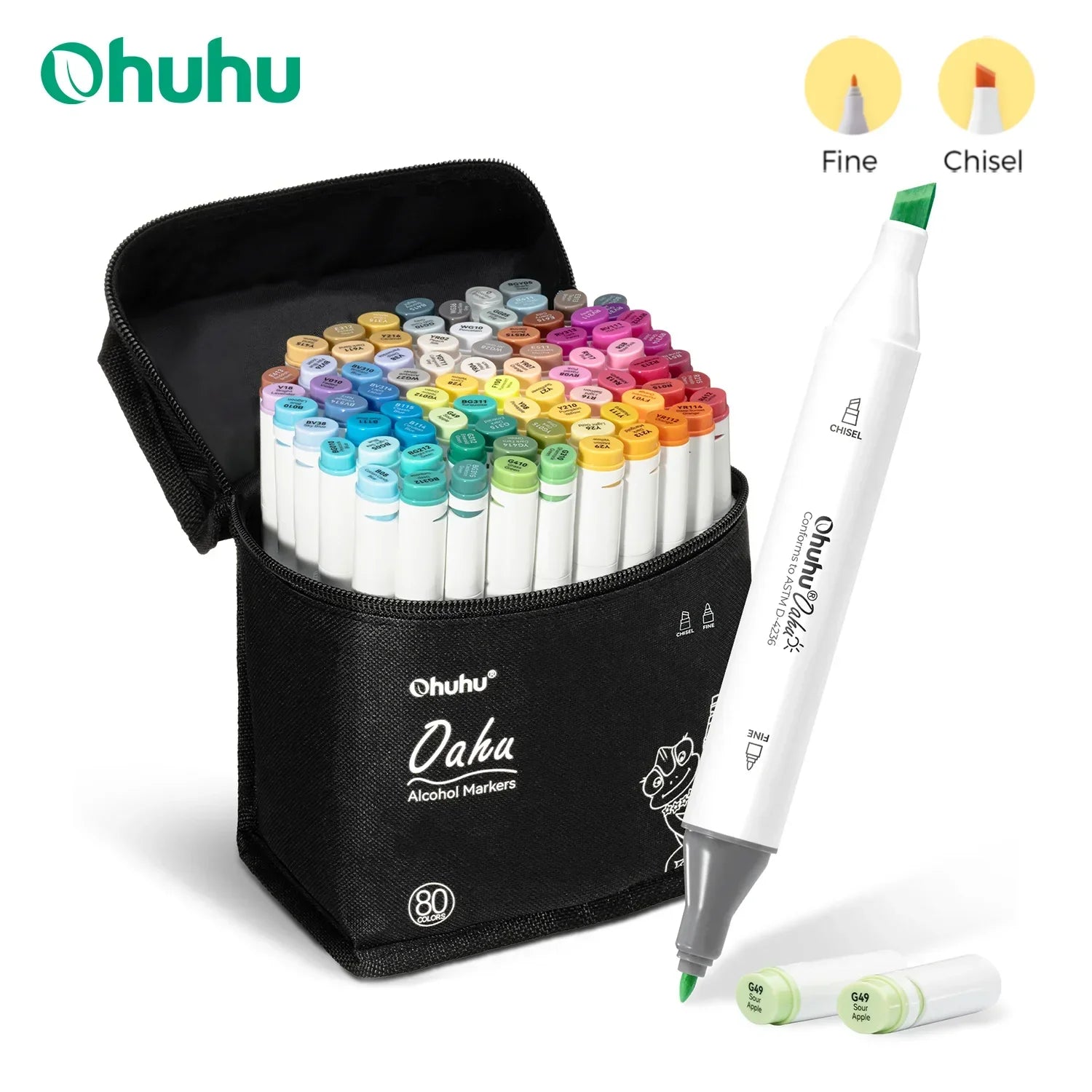 Buy The Best By Artsulli - Art is Long Life Short - Ohuhu Oahu Marker Pen Alcohol Markers Color Set Dual Tips Felt Sketching Drawing
