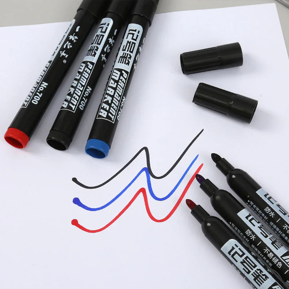 Buy The Best By Artsulli - Art is Long Life Short - Oil-based Marker Pen Waterproof Quick Dry Black Blue Red Ink Permanent for Metal Glass