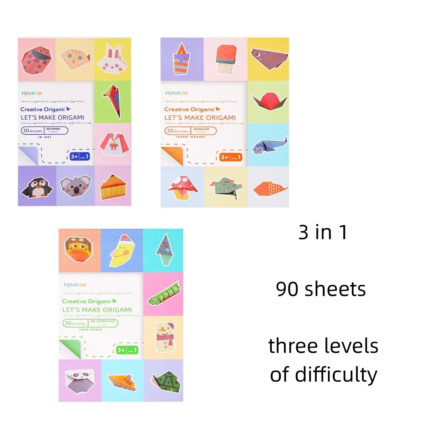 Buy The Best By Artsulli - Art is Long Life Short - Origami Kit with 30/96 Sheets Paper & Guide Book DIY Craft for Beginners kids，Multiple
