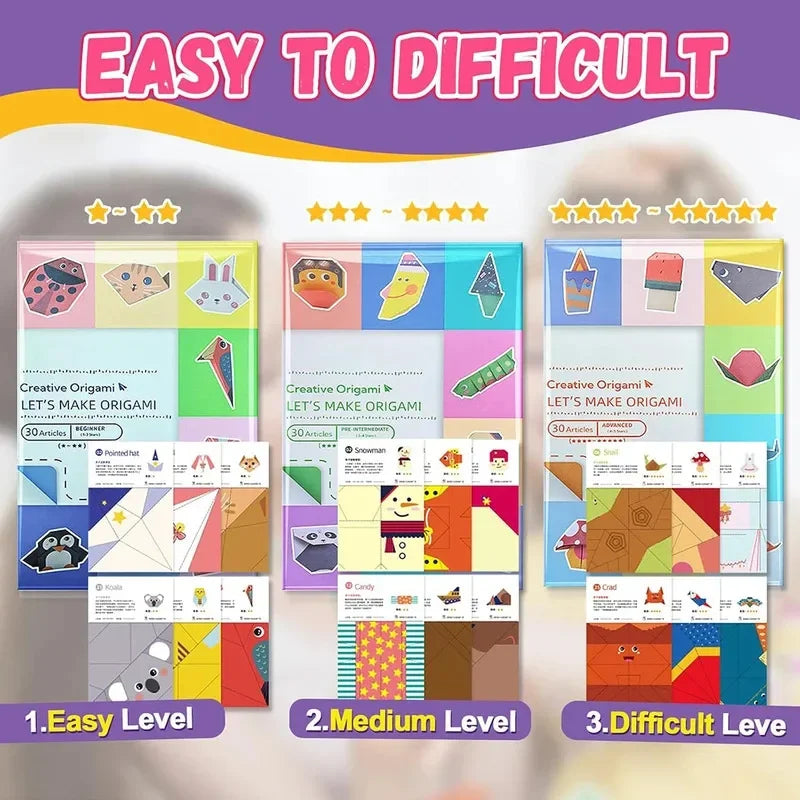 Buy The Best By Artsulli - Art is Long Life Short - Origami Kit with 30/96 Sheets Paper & Guide Book DIY Craft for Beginners kids，Multiple