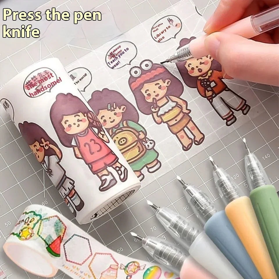 Buy The Best By Artsulli - Art is Long Life Short - Paper Cut Knife Pen Refill Utility Scrapbooking Cutting Tool Sticker Tape Cutter