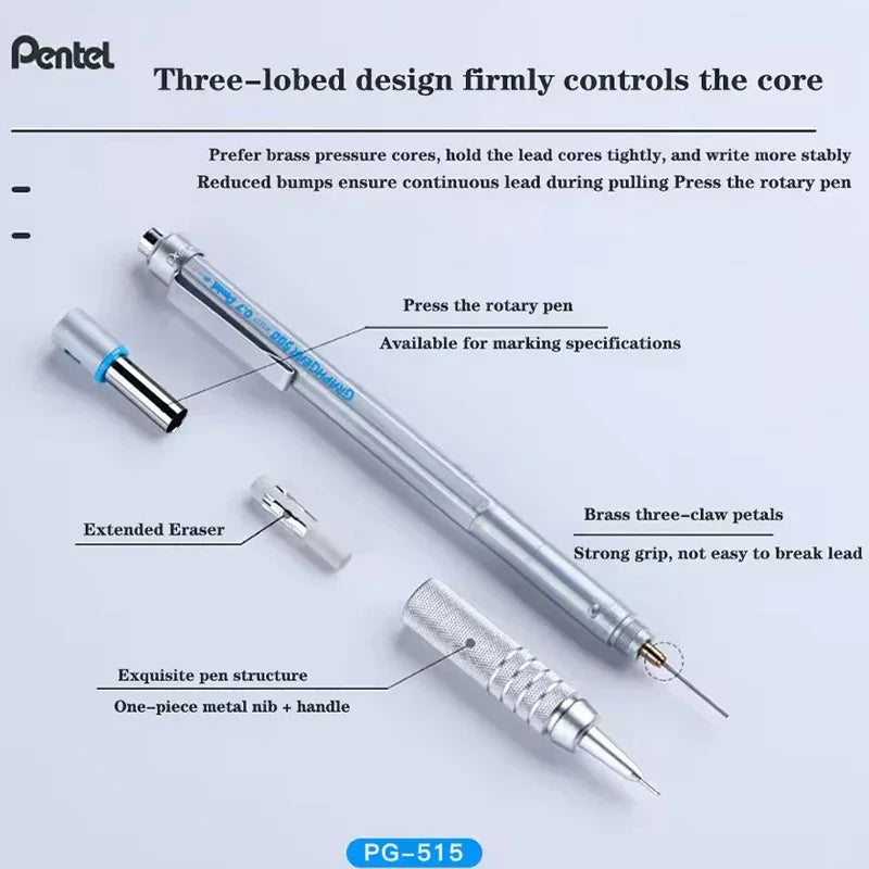 Buy The Best By Artsulli - Art is Long Life Short - Pentel Mechanical Pencil GraphGear 500 Non-Breakable Lead Auto Pencils Professional