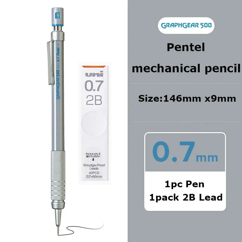 Buy The Best By Artsulli - Art is Long Life Short - Pentel Mechanical Pencil GraphGear 500 Non-Breakable Lead Auto Pencils Professional