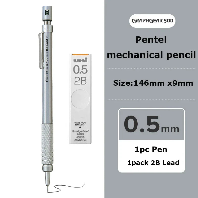 Buy The Best By Artsulli - Art is Long Life Short - Pentel Mechanical Pencil GraphGear 500 Non-Breakable Lead Auto Pencils Professional