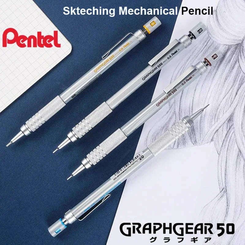 Buy The Best By Artsulli - Art is Long Life Short - Pentel Mechanical Pencil GraphGear 500 Non-Breakable Lead Auto Pencils Professional