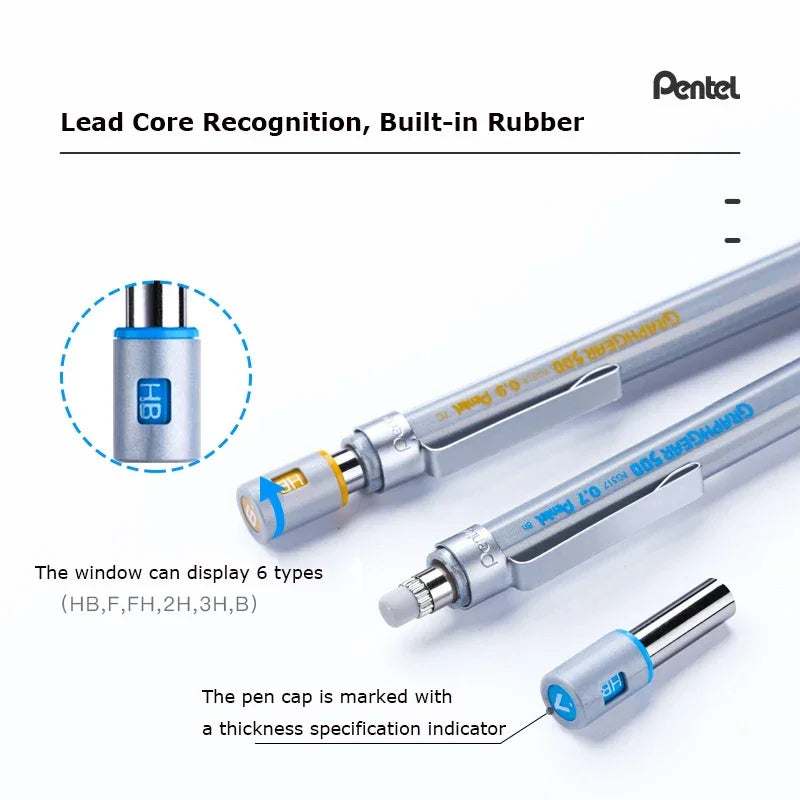 Buy The Best By Artsulli - Art is Long Life Short - Pentel Mechanical Pencil GraphGear 500 Non-Breakable Lead Auto Pencils Professional