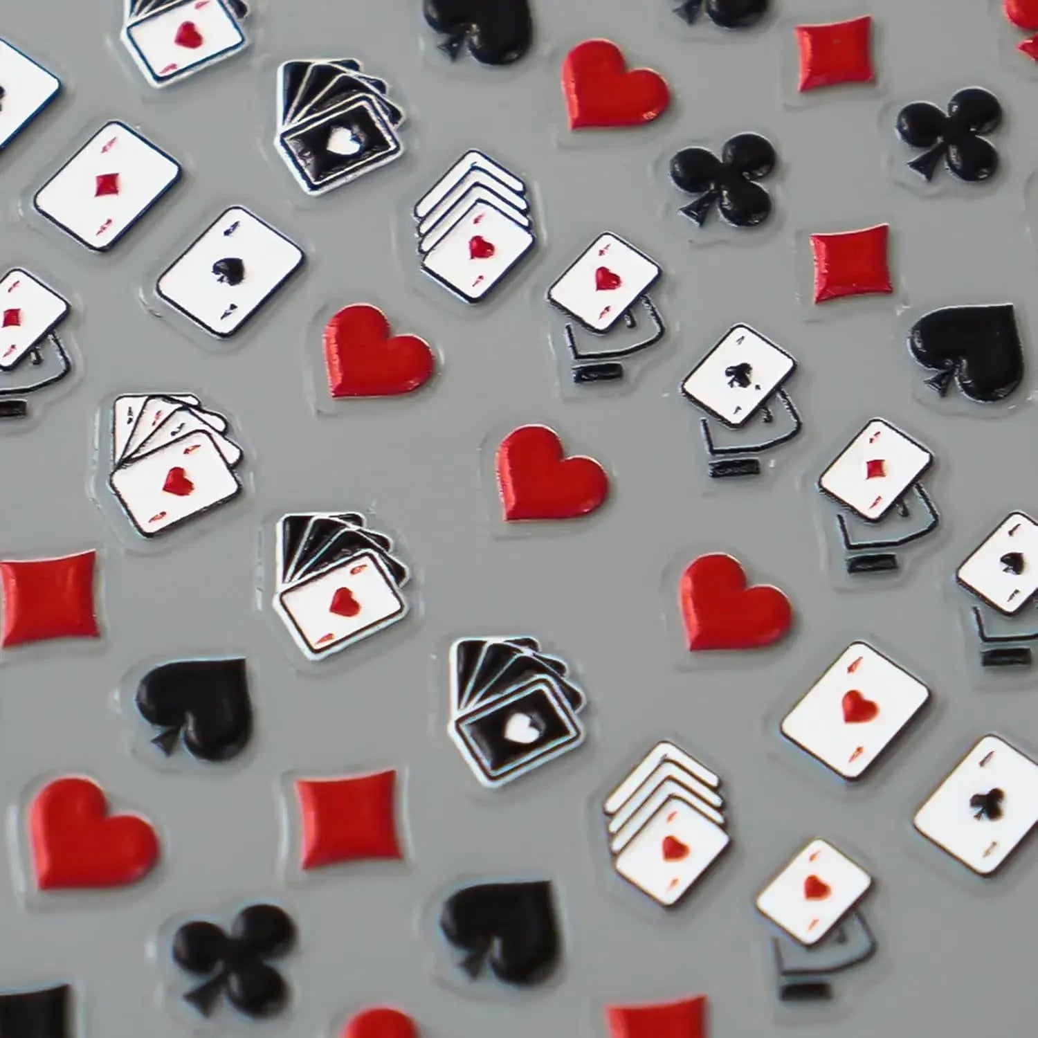 Buy The Best By Artsulli - Art is Long Life Short - Poker Nail Stickers 5D Embossed Playing Card Decoration DIY for Manicure Suit Design