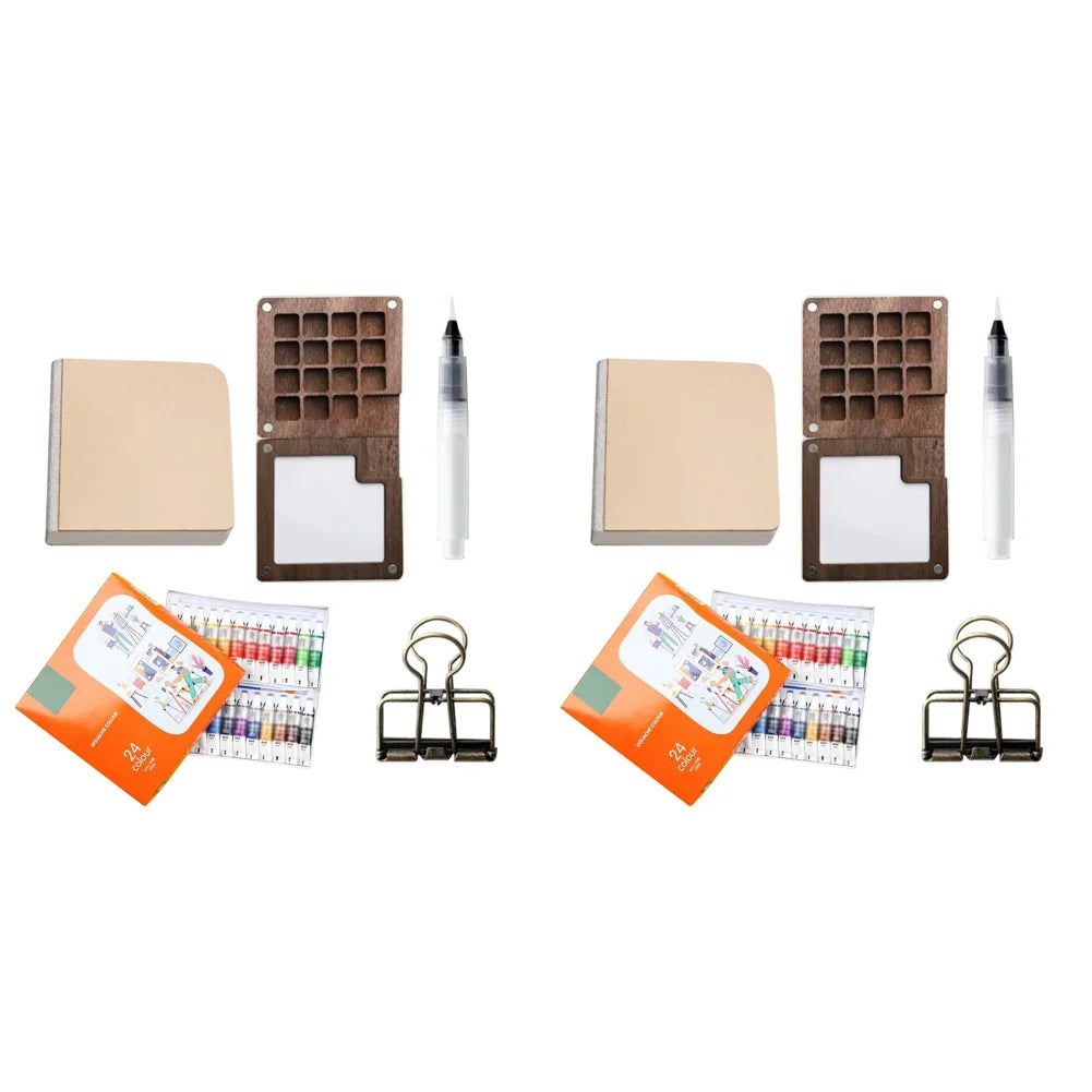 Buy The Best By Artsulli - Art is Long Life Short - Portable 8/15-color Watercolor Paint Box Set Mini Palette Packaging for Students Travel