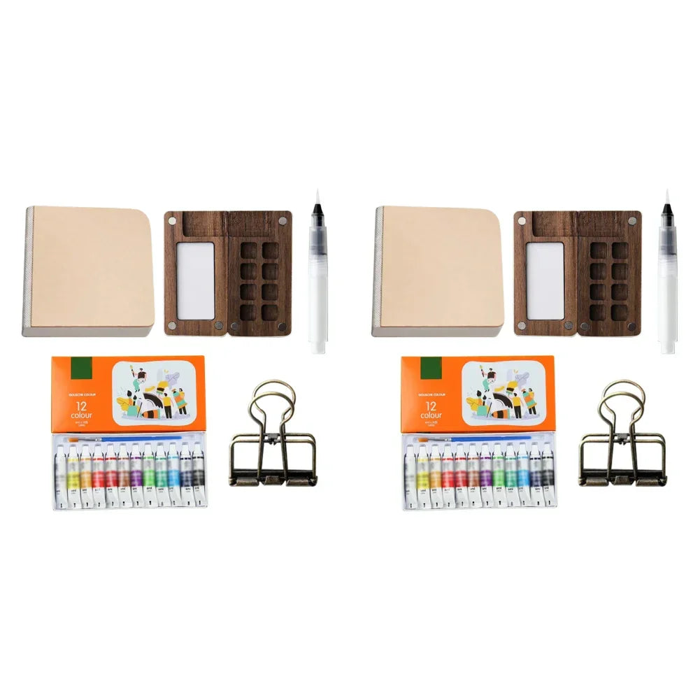 Buy The Best By Artsulli - Art is Long Life Short - Portable 8/15-color Watercolor Paint Box Set Mini Palette Packaging for Students Travel