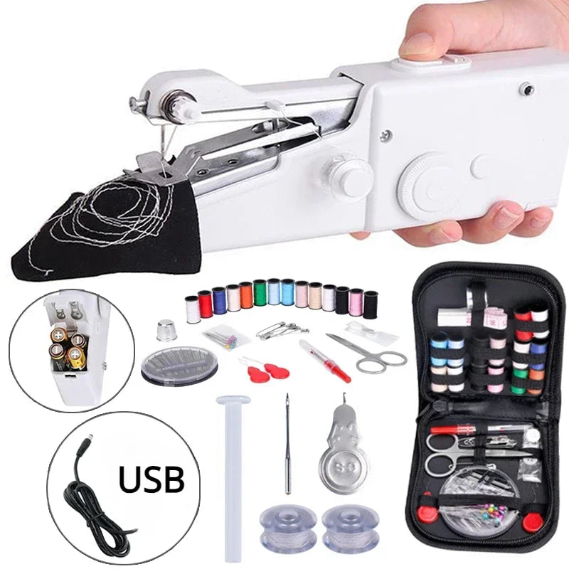 Buy The Best By Artsulli - Art is Long Life Short - Portable Manual Sewing Machine Handheld Rope-free Electric Quick Build DIY Apparel
