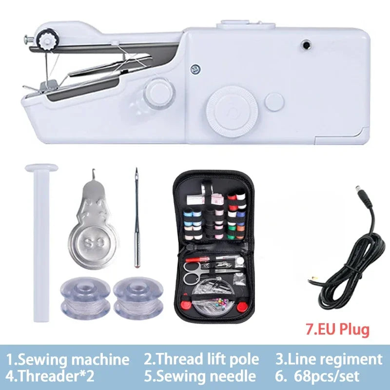 Buy The Best By Artsulli - Art is Long Life Short - Portable Sewing Machine Manual Handheld Rope-free Electric Quick Build DIY Apparel