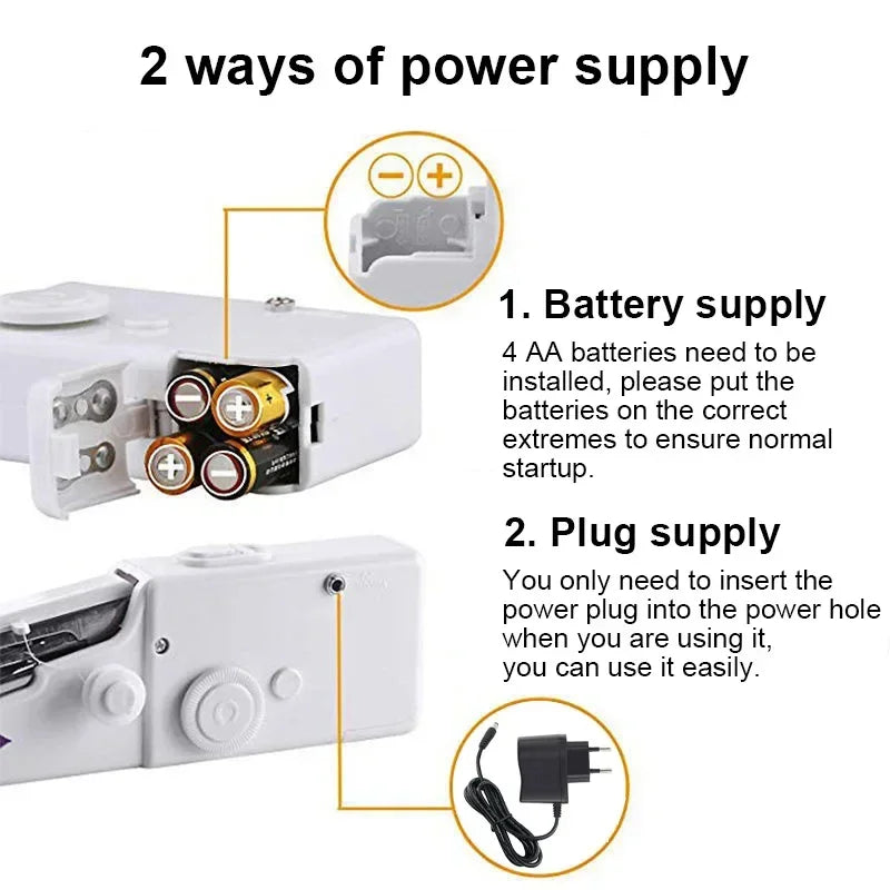 Buy The Best By Artsulli - Art is Long Life Short - Portable Sewing Machine Manual Handheld Rope-free Electric Quick Build DIY Apparel