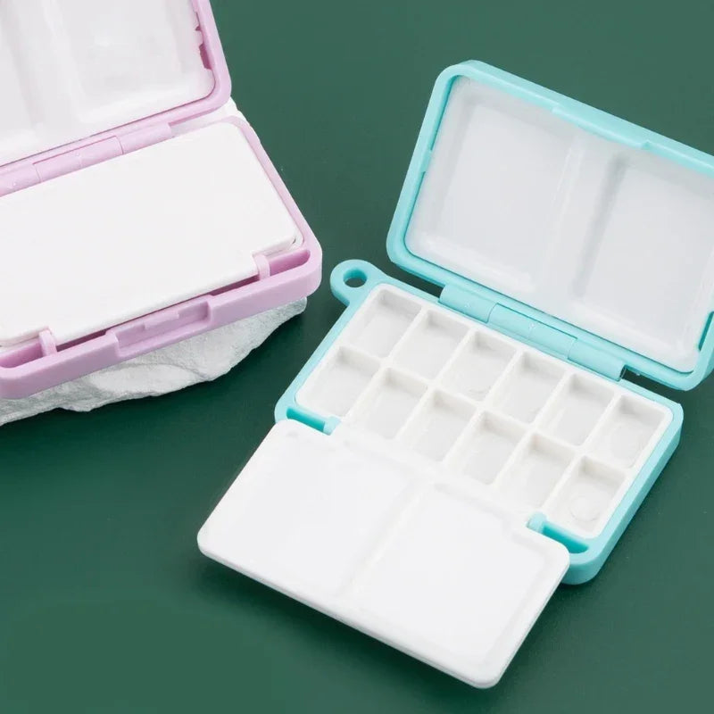 Buy The Best By Artsulli - Art is Long Life Short - Portable Travel Watercolor Plastic Painting Box with Palette Half Pan Mini Paint