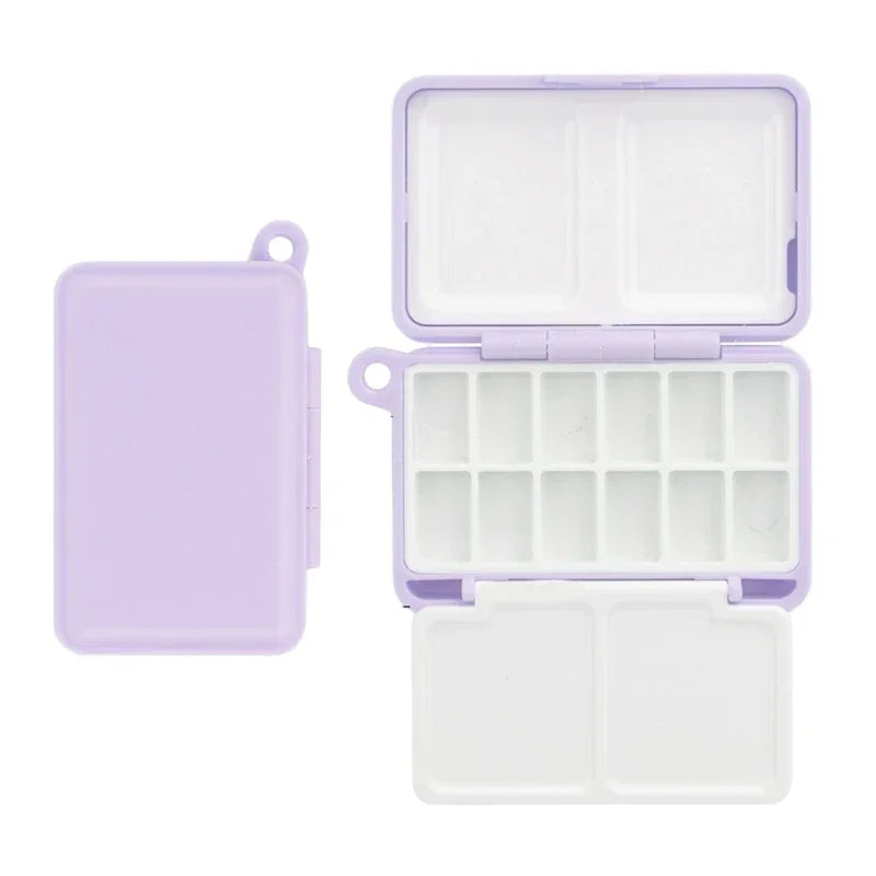 Buy The Best By Artsulli - Art is Long Life Short - Portable Travel Watercolor Plastic Painting Box with Palette Half Pan Mini Paint