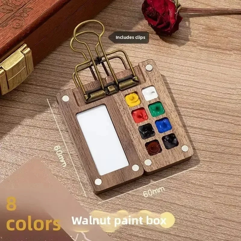 Buy The Best By Artsulli - Art is Long Life Short - Portable Watercolor Set Travel Palette Sketchbook Brush Pens Binder Clips for Artists